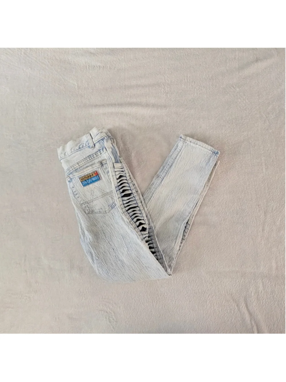Anti Basic Daily Jeans Vintage Light Blue Acid Wash Ladder Jeans - Juniors 15